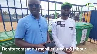 Le mobilier urbain renforcé à Mbour avec de nouveaux bacs à ordures [upl. by Latton635]