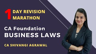 CA Foundation Law Marathon Revision  CA Shivangi Agrawal [upl. by Eeral]