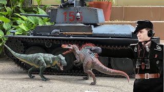 Panzer 38t  16 scale RC Tank  Action Figure  Michael Wittmann  Tyrannosaurus Rex Spinosaurus [upl. by Miranda]