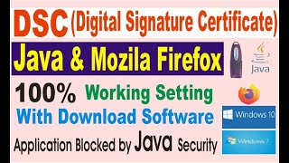 DSC Digital signature certificate java mozila setting problems java not working in Mozilla Firefox [upl. by Oetomit66]