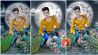 मोर के साथ Photo Editing Kaise kare photo editing 2024  trending photo editing [upl. by Lleryt]