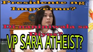 VP SARA HINDI NANINIWALA SA DIYOS Watch VP Sara interview with atty Claire reaction [upl. by Post]