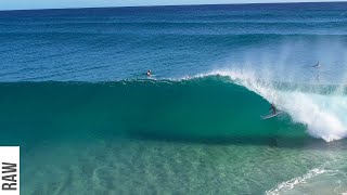 Clear Sand Bottom Cylinders Raw Surfing [upl. by Vaughan]