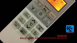 HITACHI RAU314IWD AIR CONDITIONER REMOTE [upl. by Mellicent]