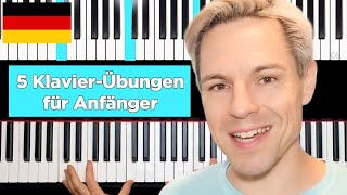 TOP 5 Klavierübungen für Anfänger [upl. by Llerrit]