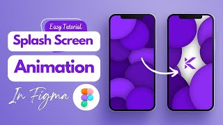 Splash screen animation in figma  easy tutorial  design  animation shorts figma viral video [upl. by Assiluy]