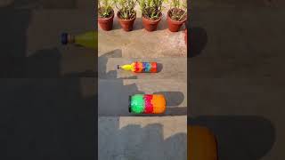 Colorfull Breaking glass bottles  Crushing Crunchy amp Soft things shorts asmr satisfying [upl. by Leummas334]