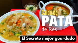 Caldo de PATA de Res  El secreto que no sabías [upl. by Adnuahsor475]