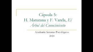 Ayudantía Sistemas Psicológicos 2020  Cápsula 5 Maturana y Varela quotEl Árbol del Conocimientoquot [upl. by Noryd]