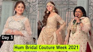 Hum Bridal Couture Week  Alizeh Shah  Shazia Manzoor  Yumna Zaidi  DAY 3 [upl. by Anifesoj]