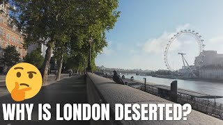 Exploring empty London No tourist crowds 4K Walk from Westminster to Green Park 2024  DJI Action4 [upl. by Aynotel720]