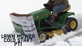 Cold Starting My Moms Lawn MowerPT1 [upl. by Vita]