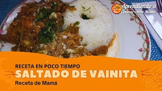 Receta Rápida SALTADO DE VAINITA Recomendada [upl. by Siradal]