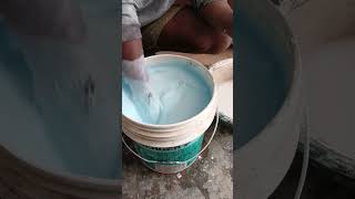 Mixing stainer Berger Bison acrylic distemper wall paint👍 [upl. by East173]