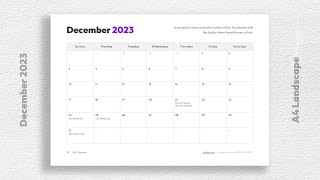 Free Printable 2023 Monthly Calendar with Holidays Free Download [upl. by Le]