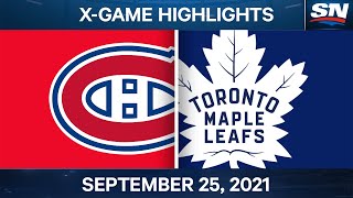 NHL PreSeason Highlights  Canadiens vs Maple Leafs – September 25th 2021 [upl. by Immas]