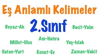 Eş Anlamlı Kelimeler 2Sınıf 2Sınıflar İçin Tam Liste [upl. by Akcirre329]