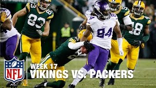 Cordarrelle Pattersons Kickoff Return Thwarted by K Mason Crosby  Vikings vs Packers  NFL [upl. by Nasho]