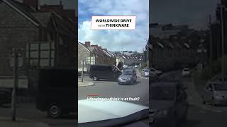 Whose fault roundabout car accident crash thinkware dashcam dashcamvideos [upl. by Mcwilliams]