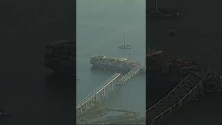 Dramatic footage shows collapse of Baltimore’s Francis Scott Key Bridge shorts [upl. by Eelanna718]