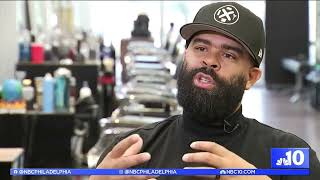 Phillyarea barber gives back to kids by offering free backtoschool haircuts [upl. by Garvy]