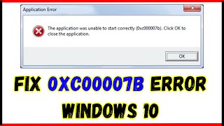 How to Fix Error oxc00007b  oxc00007b Fix Windows 10 [upl. by Sima561]