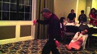 85 Year Old Sensei Shimabukuro Katsuyuki Impromptu Karate Dance [upl. by Dearden]