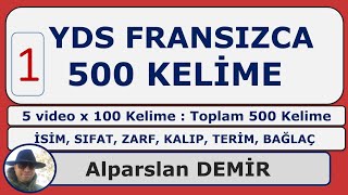 YDS FRANSIZCA 500 KELİME  1 VİDEO Sınavda Karşınıza Çıkacak Kelimeler [upl. by Editha612]