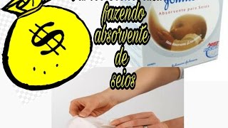 Absorvente de seios com fralda descartável  faça vc mesma [upl. by Zak]