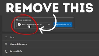 How To Remove Microsoft Account From Edge Browser [upl. by Nyledaj]