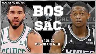 Boston Celtics vs Sacramento Kings Full Game Highlights  Apr 5  2024 NBA Season [upl. by Anemolif677]