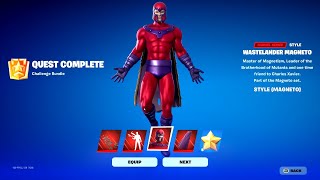 All Magneto Quests How to Unlock All Magneto Rewards  Fortnite [upl. by Cahn628]