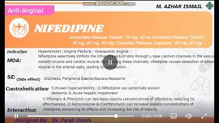 Nifedipine Indications Mechanism of Action Contraindications Side effects [upl. by Picco]