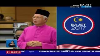 Najib Razak Ucapan Pembentangan BAJET 2017 di Parlimen [upl. by Horter761]