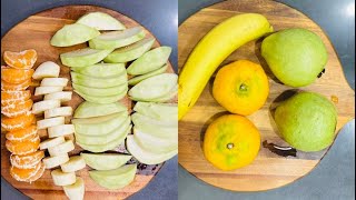 🌈 CUTTING PEELING GUAVA BANANA AND TANGERINE FRUITS FRUITS Satisfyingsound asmr [upl. by Hose982]