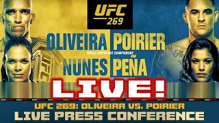 UFC Vegas 269 PRESS CONFERENCE Oliveira vs Poirier [upl. by Arluene427]