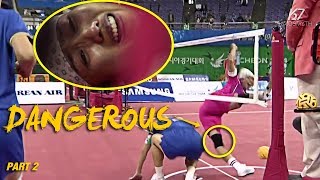 Sepak Takraw ● 5 Most DangerousCrazy Moments in Sepaktakraw  Part 2  HD [upl. by Akim]