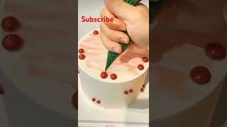 Cherry cake🍒🎂cake shorts shortsfeed birthday youtubeshorts cakedecorating viralvideotrending [upl. by Dew]