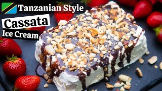 CASSATA ICE CREAM RECIPE Tanzanian Style  Creamy Cassata Ice Cream  Famous in Dar es Salaam [upl. by Quinlan]