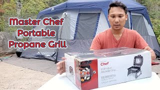 Master Chef portable propane grill unboxing and assembly [upl. by Ennoval]