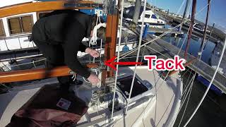 Gaff mainsail fitting [upl. by Nolek]