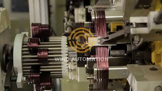 Alternator Generator Stator wave winding production line Shanghai Wind Automation [upl. by Ahsinav]