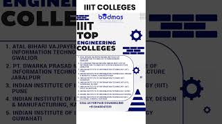 IIIT Top 10 Colleges in India  Fees amp CutOff Detailed All Branch iiitcutoff engineering [upl. by Einnob]