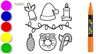 Easy Christmas Drawing for Kids  Learn How to Draw Fun Holiday Stuff 🎄✨ [upl. by Erdnaid]