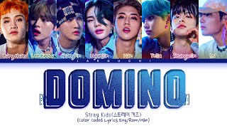 Stray Kids DOMINO Lyrics 스트레이키즈 DOMINO 가사 Color Coded Lyrics [upl. by Merl]