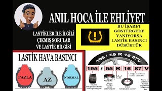 Ehliyet sınavı Çıkmış soruları lastik basınç lastik ebatları ile ilgili sorular ve anlatımları [upl. by Salaidh]