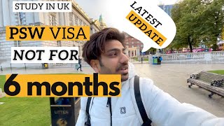 PSW Visa for 6 months  News for Sept 2023 intake [upl. by Ecinaj]