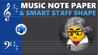 Visio Music Note Paper amp Smart Staff Shape [upl. by Severn711]