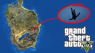 ¿qué pasa si vamos al lugar mas lejano y profundo del agua en gta 5 Misterios del Mapa de gta v [upl. by Eisnil]