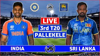 India vs Sri Lanka 3rd T20 Live Scores  IND vs SL 3rd T20 Live Scores amp Commentary  India Batting [upl. by Oetam]